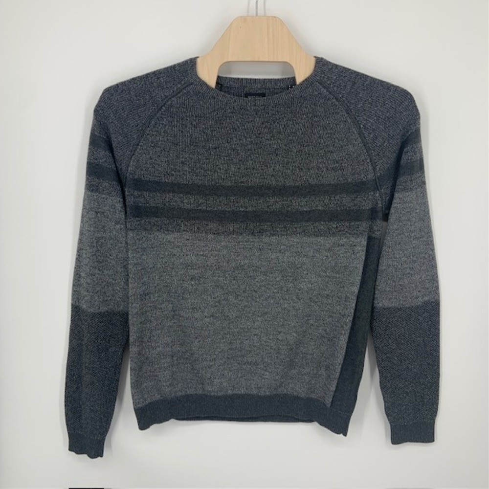 Buffalo David Bitton Sweater XL Gray Elbow Patch Grandpa Preppy Heritage Knit